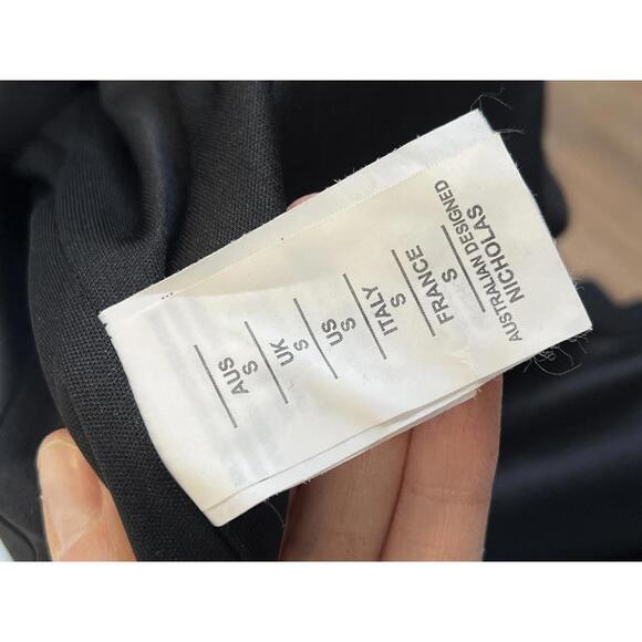 NICHOLAS Jane Midi Dress in Solid Black & Milk - Picture 9 of 12